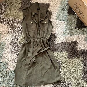 Olive green dress
